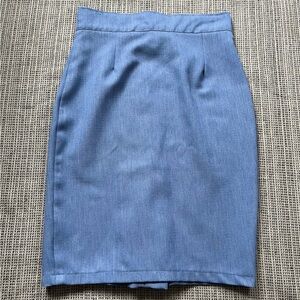 Handmade Blue Knee Length Pencil Skirt